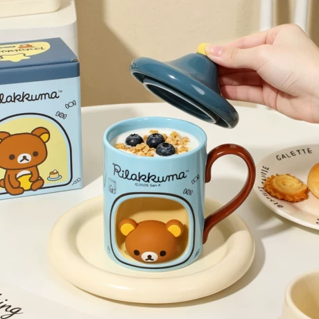 Ceramic Mug Cup With Lid Cute  - Good Coffee Tea recension och pris