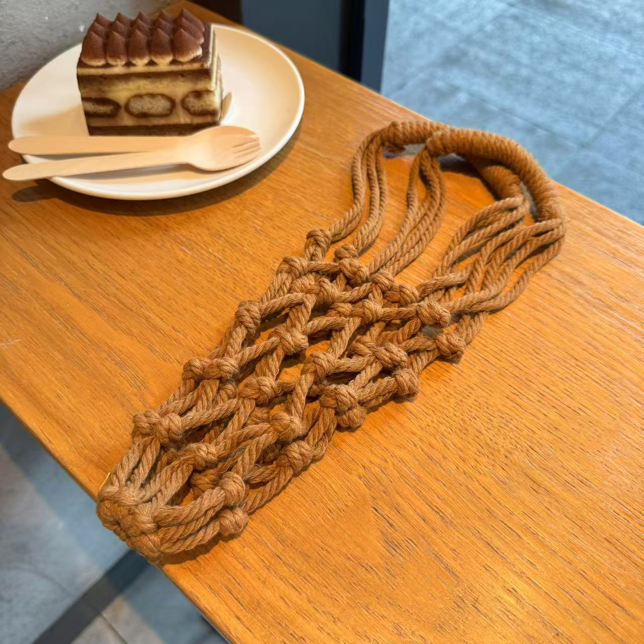 Handmade Macrame Cup Holder Ba - Coffee Tea Knits recension och pris