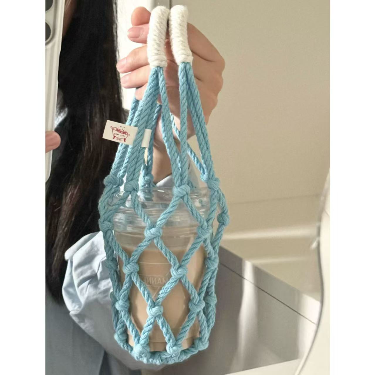 2PCS Handmade Macrame Cup Hold - Coffee Tea Knits recension och pris