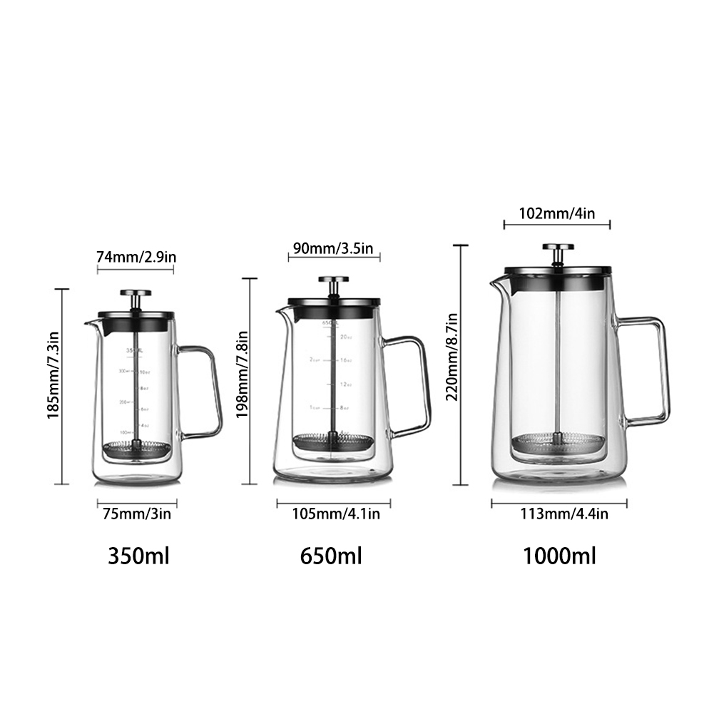 Double Layers French Press Pot - French Press Coffee & Tea recension och pris