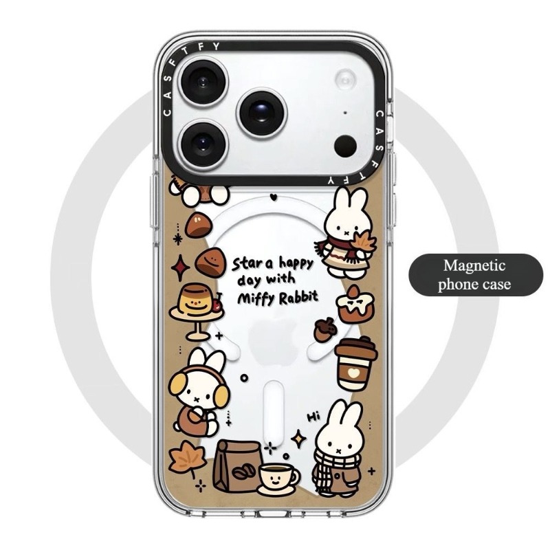 Kawaii Miffy Magnetic Case for - Coffee Tea Shop recension och pris