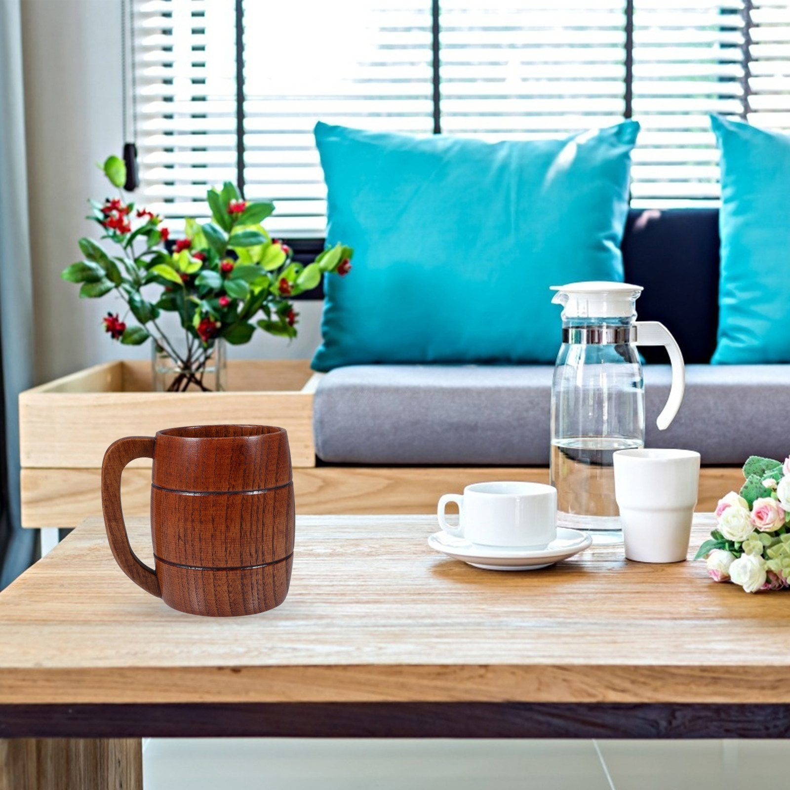Wooden Beer Coffee Mug Water C - Coffee Tea Shop recension och pris