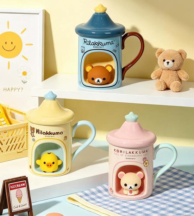 In Stock Mug Cup With Lid Cute - Good Coffee Tea recension och pris