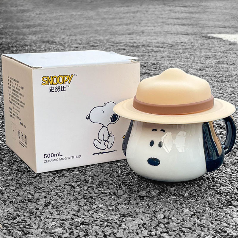 Snoopy Ceramic Mug Kawaii Cart - Good Coffee Tea recension och pris