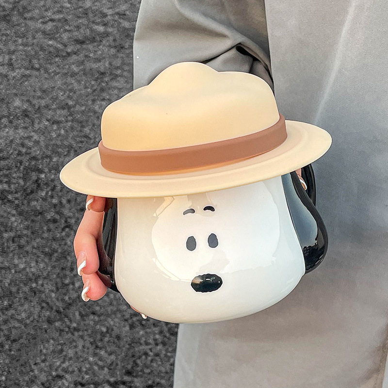 Snoopy Ceramic Mug Kawaii Cart - Good Coffee Tea recension och pris