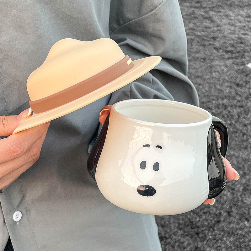 Snoopy Ceramic Mug Kawaii Cart - Good Coffee Tea recension och pris